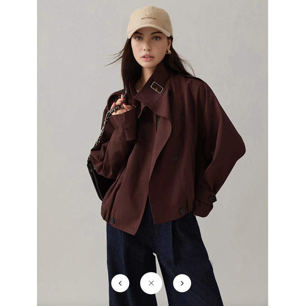 NWT Commense Vintage Loose Trench Coat Sz XL - Picture 2 of 6